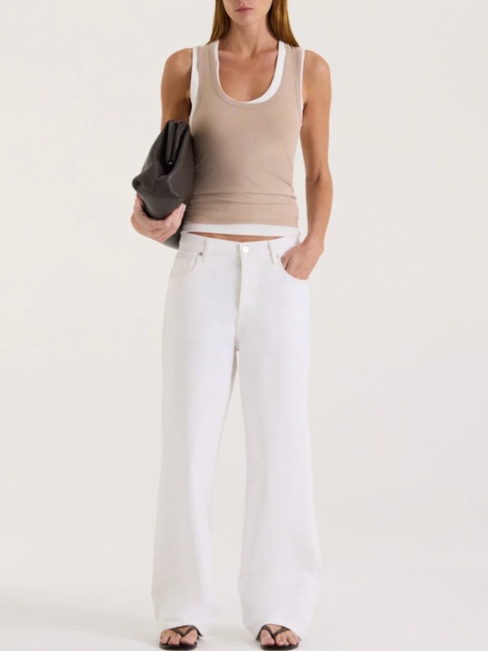 NWT HENNE Gisella Jean 23/24/25/26 White Clean Fit Quiet Lux - Picture 9 of 12